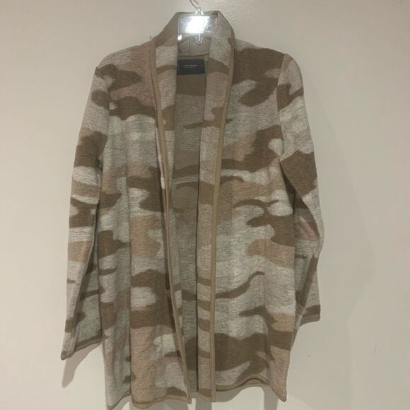 Lucky Brand Camouflage Open Front Cardigan new - Picture 1 of 4
